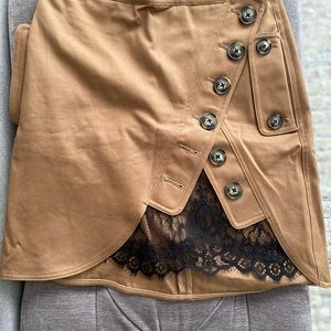 Self portrait Utility beige skirt